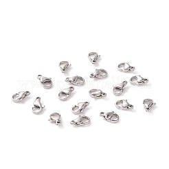 304 Stainless Steel Lobster Claw Clasps&nbsp;STAS-PH0010-02B