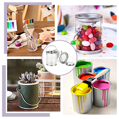 Clear Plastic Party Favor Cans&nbsp;CON-WH0086-220