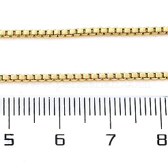 1.5mm Rack Plating Brass Box Chain Necklaces for Women Men&nbsp;MAK-L044-30G