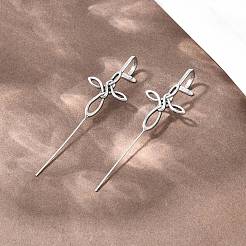 Viking Knot 316 Stainless Steel Ear Wrap Crawler Hook Earrings&nbsp;AJEW-C044-19AS