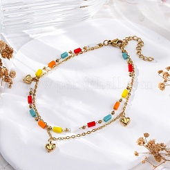 304 Stainless Steel Cable Chain Multi-strand Bracelets&nbsp;LS-BJEW-Z088-02G