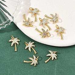 SHEGRACE Brass Micro Pave Clear Cubic Zirconia Pendants&nbsp;XGRQ2C285-409G