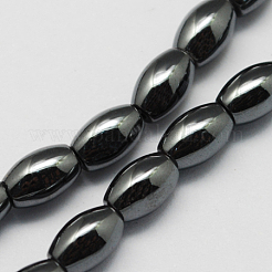 Non-magnetic Synthetic Hematite Beads Strands&nbsp;G-Q896-6x4mm