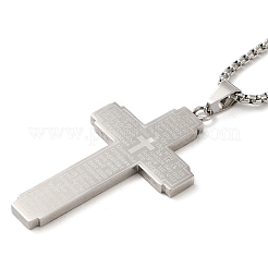 Non-Tarnish 201 Stainless Steel Pendant Necklaces&nbsp;NJEW-H015-08P