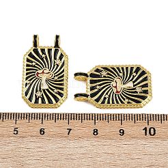 Brass Micro Pave Cubic Zirconia Pendants&nbsp;KK-D424-15G