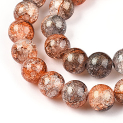 Baking Paint Crackle Glass Bead Strands&nbsp;DGLA-R053-05Q