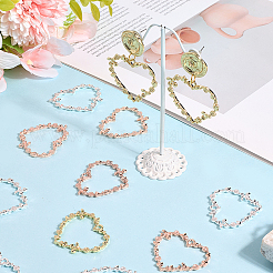 24Pcs 3 Colors Rack Plating Alloy Open Back Bezel Pendants&nbsp;FIND-SC0019-24