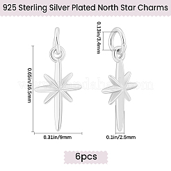 6Pcs Brass Pendants&nbsp;KK-BBC0026-01S