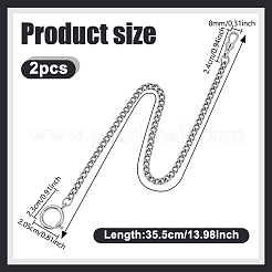 2Pcs Iron Clip Pocket Watch Chain&nbsp;DIY-GA0009-69P