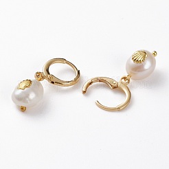 Brass Huggie Hoop Earrings&nbsp;EJEW-JE04433