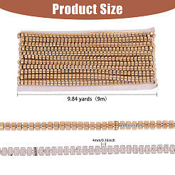 Rectangle Plastic Beaded Trimming&nbsp;DIY-WH0656-36B