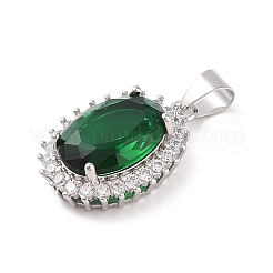 Brass Micro Pave Cubic Zirconia Pendants&nbsp;ZIRC-I066-05A-03