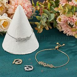 12Pcs 4 Colors Half Finished Rack Plating Brass Chain Bracelets&nbsp;KK-NB0002-71