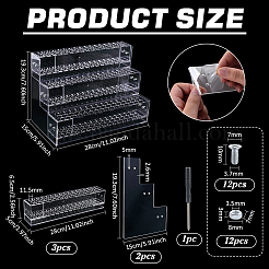 3-Tier Acrylic Organizer Display Riser Rack&nbsp;ODIS-WH0007-72