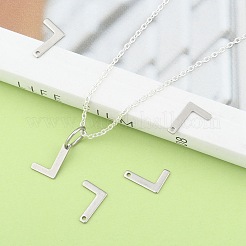 Tarnish Resistant 304 Stainless Steel Letter Charms&nbsp;LS-STAS-O072-L