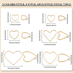 72Pcs 12 Style Brass Linking Rings&nbsp;KK-FH0005-73