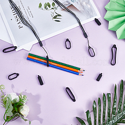 60Pcs Silicone Rings with 5 Strands Adjustable Necklace Lanyard Anti-Lost Pendant Holder&nbsp;MOBA-CP0001-01