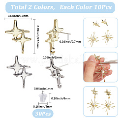 20Pcs Alloy Studs Earrings Findings&nbsp;FIND-SC0015-54