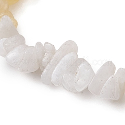 Natural Topaz Jade Chips Beaded Stretch Bracelets for Women&nbsp;BJEW-TA00557-03