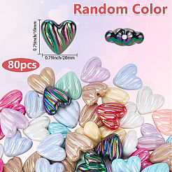80Pcs AB Color Plated Opaque Acrylic Beads&nbsp;OACR-SP0002-45B
