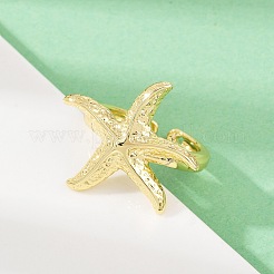 Ocean Theme Brass Cuff Rings&nbsp;RJEW-C135-01G-16