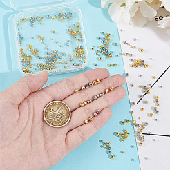 400Pcs 8 Colors Rack Plating Brass Spacer Beads&nbsp;FIND-UN0004-40