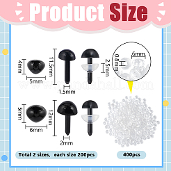 400Pcs 2 Styles Resin Doll Eyes&nbsp;DIY-PH0036-22B