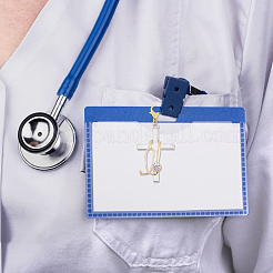 6Pcs Stethoscope Cross Zinc Alloy with Rhinestone Pendant Decorations&nbsp;HJEW-FH00308