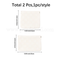 2Pcs 2 Styles Imitation Leather Coin Purse&nbsp;ABAG-DJ0001-15B