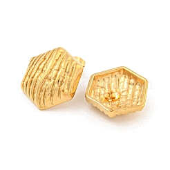 Hexagon 304 Stainless Steel Ear Studs&nbsp;EJEW-L290-019G