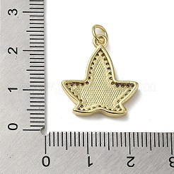 Brass Micro Pave Cubic Zirconia Pendants&nbsp;KK-Q808-20G