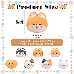 14Pcs 7 Styles Cartoon Cat Resin Lapel Pin Backs&nbsp;JEWB-CJ0003-03