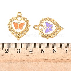 304 Stainless Steel Enamel Pendant Rhinestone Settings&nbsp;STAS-I346-41G-M