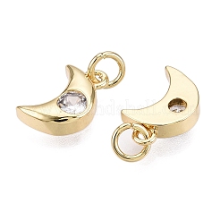 Brass Micro Pave Cubic Zirconia Charms&nbsp;KK-E068-VB230-B