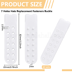 40 Sets Plastic Snapback Strap with 7 Holes&nbsp;FIND-BC0013-41B