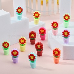 16Pcs 8 Colors Silicone Beads&nbsp;SIL-SZ0003-26C