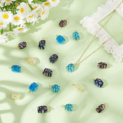 20Pcs Handmade Millefiori Glass Pendants&nbsp;PALLOY-AR00047