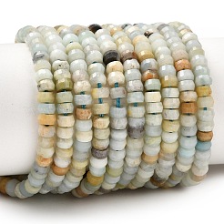 Natural Flower Amazonite Heishi Beads Strands&nbsp;G-A299-A17-01