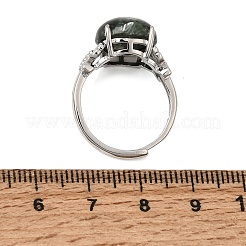 Brass Micro Pave Cubic Zirconia Finger Rings&nbsp;CU-CBA260E-16P