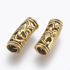 Tibetan Style Alloy Tube Beads&nbsp;LS-PALLOY-F133-17AG