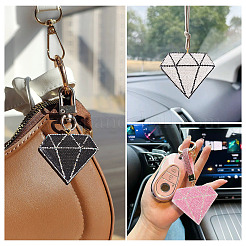 5Pcs 5 Colors Handmade Polymer Clay Rhinestone Big Pendants&nbsp;CLAY-BT0001-16