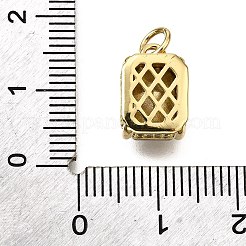 Brass Glass Charms&nbsp;KK-V011-32G