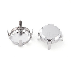 201 Stainless Steel Sew on Prong Settings&nbsp;STAS-T032-01-12mm-P