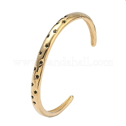 304 Stainless Steel Rhinestone Cuff Bangles for Women&nbsp;BJEW-D456-03G-01