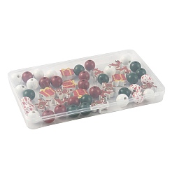 50Pcs Christmas Wood Beads&nbsp;WOOD-FS0002-42