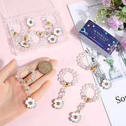 Christmas Theme Glass Beaded Napkin Rings&nbsp;AJEW-SC00032