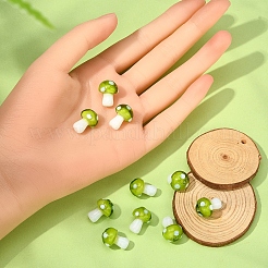 10Pcs Mushroom Handmade Lampwork Beads&nbsp;LAMP-YW0001-08A