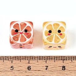 Printed Transparent Acrylic Beads&nbsp;TACR-T028-75M