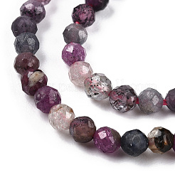 Natural Red Corundum/Ruby and Sapphire Beads Strands&nbsp;X-G-S361-2.5mm-013
