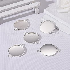201 Stainless Steel Cabochon Connector Settings&nbsp;STAS-F191-15S-I